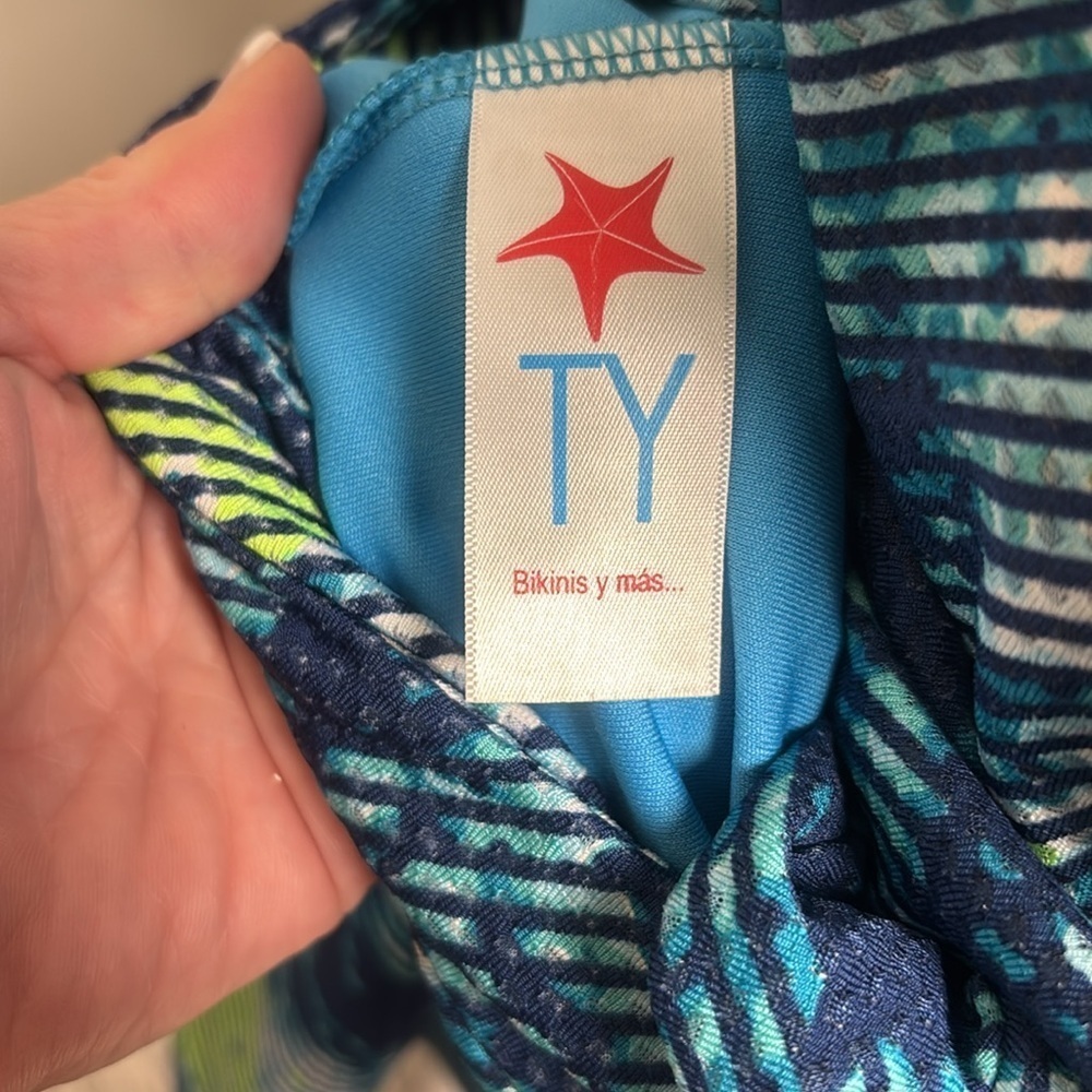 Ty 2 piece set, Blue and Green Patterned - Picture 2 of 13